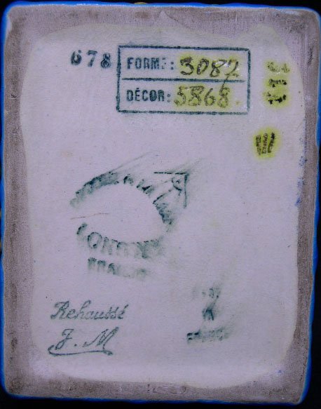 Longwy France Enameled Covered Box. Mid 20th Centur - 8