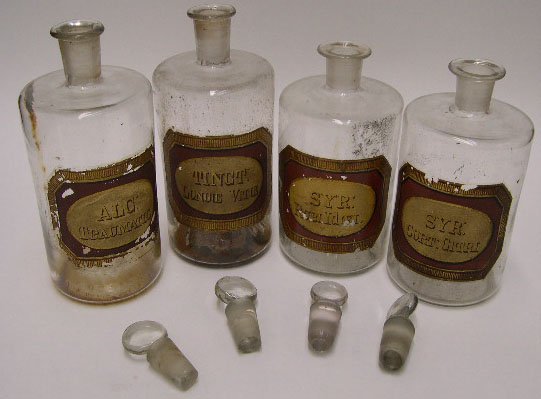 19C Glass Apothecary Jars. Unsigned. Mostly in Very - 2
