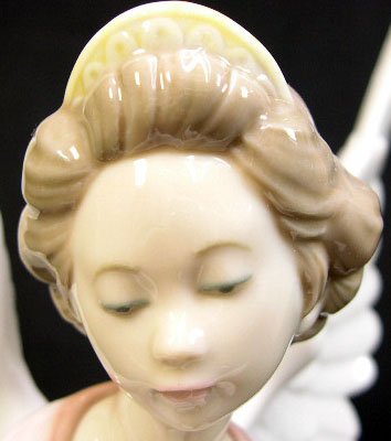 Porcelain Figural Lladro Group #6131 "Angel of Peac - 3