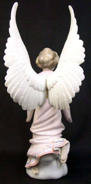 Porcelain Figural Lladro Group #6131 "Angel of Peac - 5