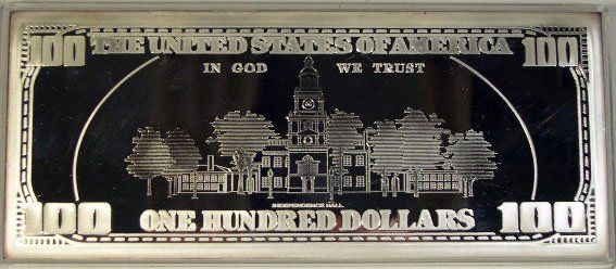 Washington Mint Sterling Silver Hundred Dollar Bil - 5