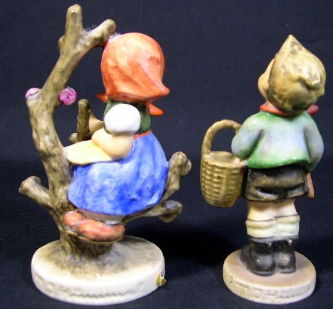 Two (2) Porcelain Figural Hummel Groups #747 "Appl - 2