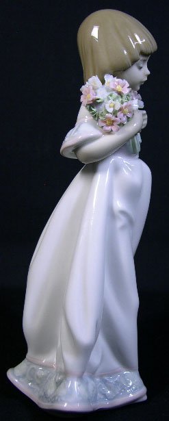 Porcelain Figural Lladro Group #7603 "Spring Bouqu - 4
