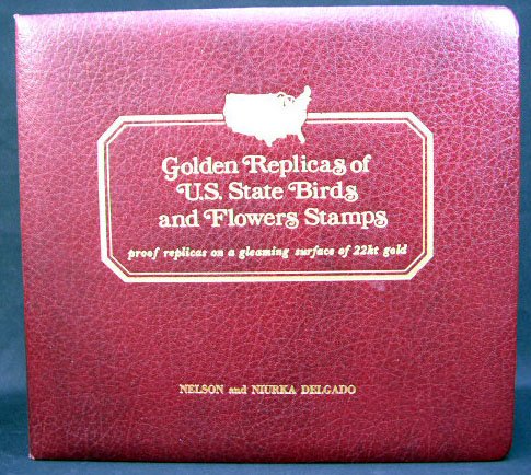 1982 Golden Replicas of US State Birds and Flowers - 2