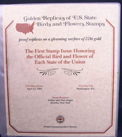 1982 Golden Replicas of US State Birds and Flowers - 3