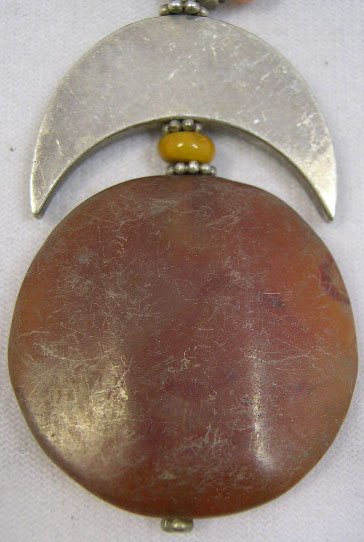 Sterling Silver Moonphase Necklace with Agate/Carn - 2