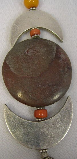 Sterling Silver Moonphase Necklace with Agate/Carn - 3