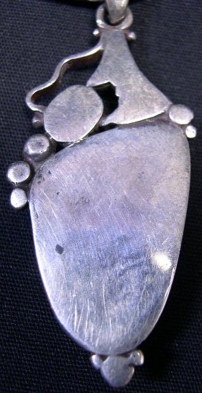 Sterling Silver Necklace with Malachite, Lapis and - 3