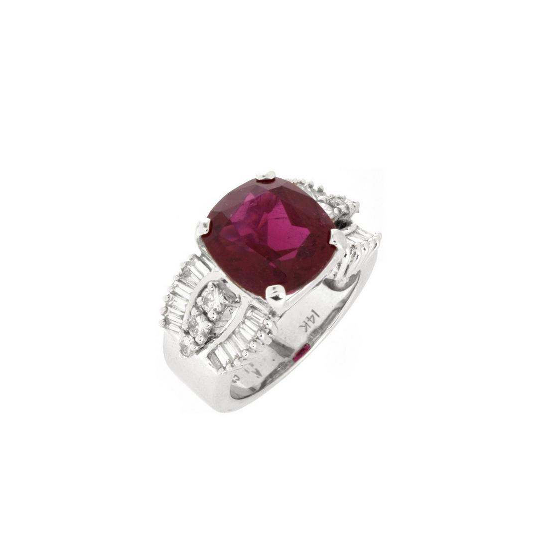 Rubelite, Diamond and 14K Ring (1 of 5)