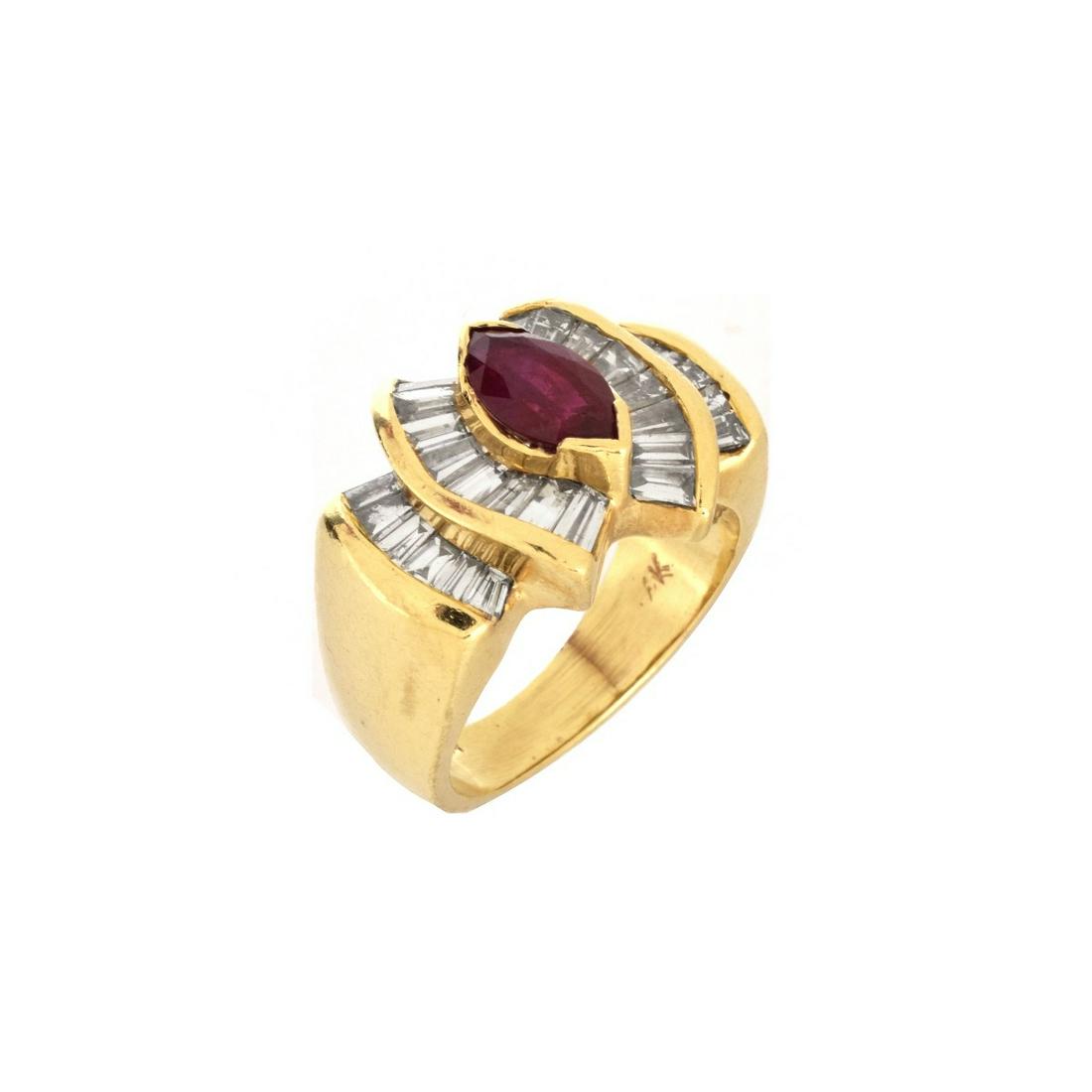Ruby, Diamond and 14K Ring (1 of 6)