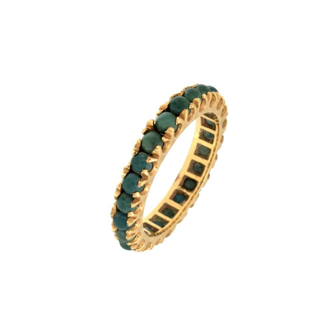 Turquoise and 14K Band / Ring (1 of 4)