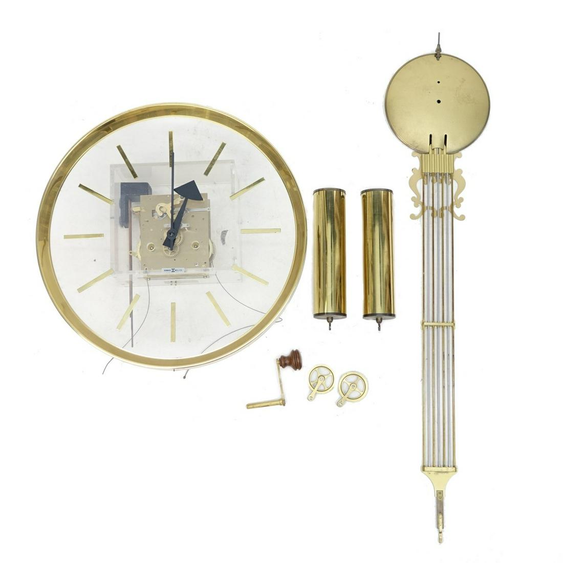 Howard Miller Lucite and Brass Wall Clock Apr 01, 2020 Kodner