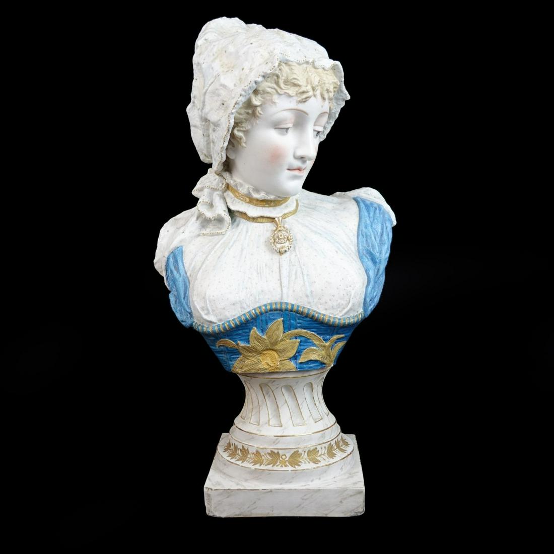 Large German Style Bisque Bust (1 of 3)