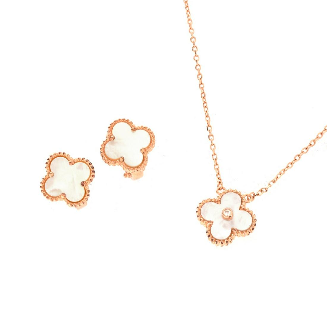 VCA Alhambra style Necklace and Earrings (1 of 3)