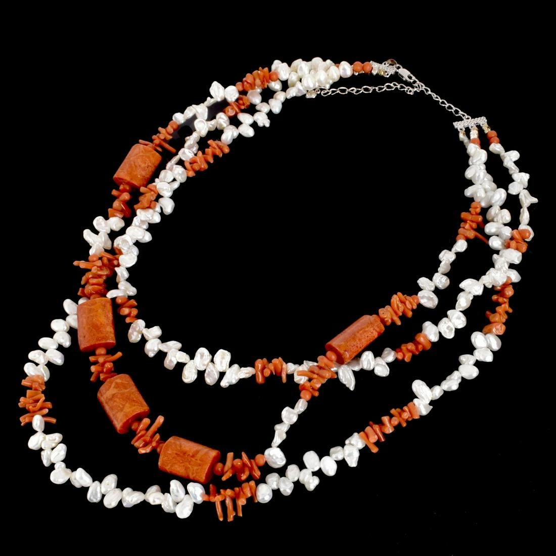 Pearl and Coral Necklace (1 of 2)