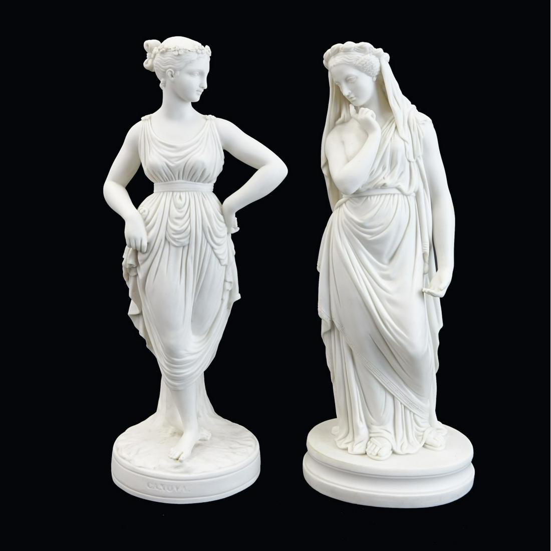 Two (2) Grecian Style Figurines (1 of 7)