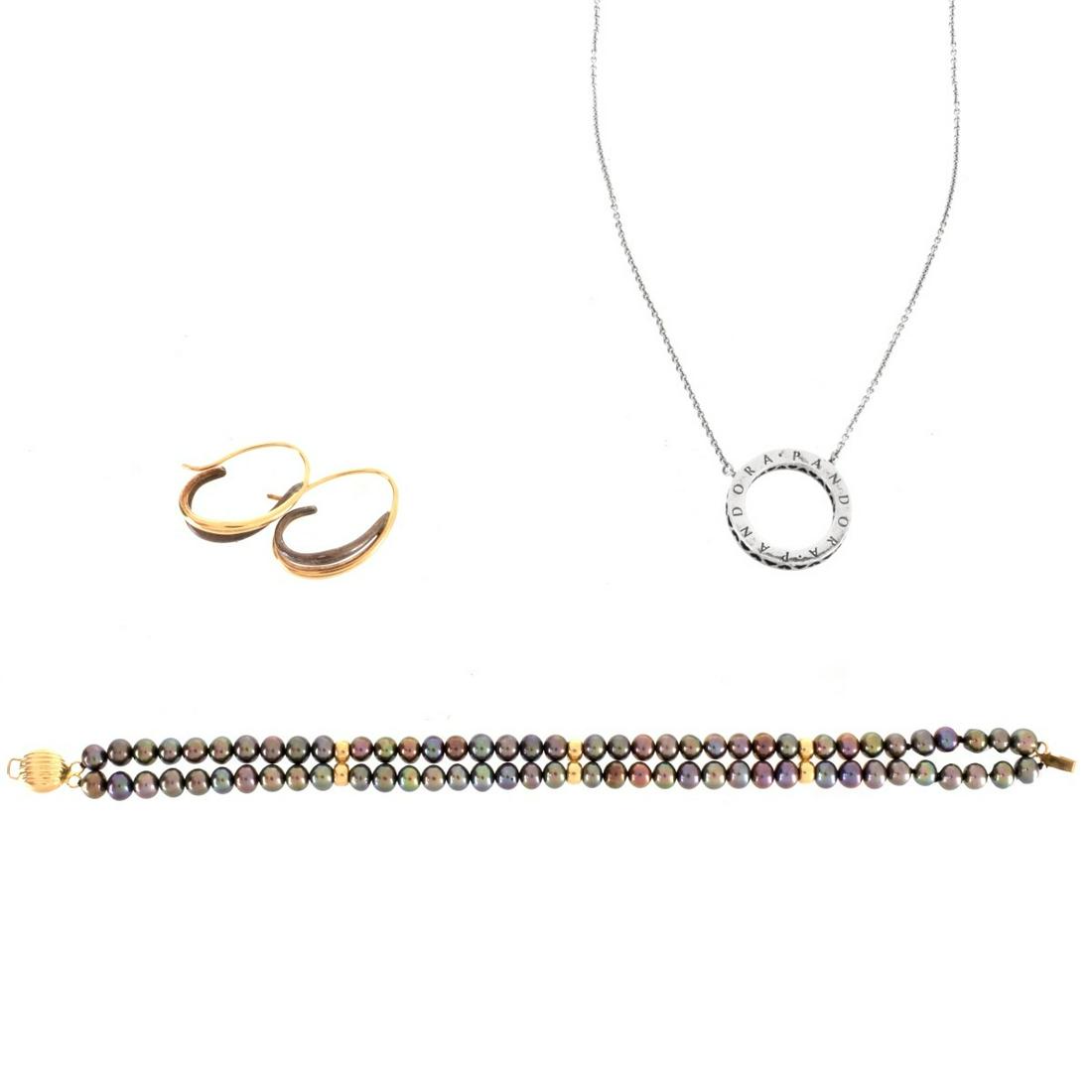 Bracelet, Earrings and Necklace Group (1 of 1)