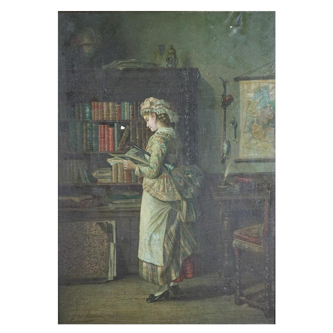 John D Stevens (British 1793-1868) O/C Girl (1 of 4)