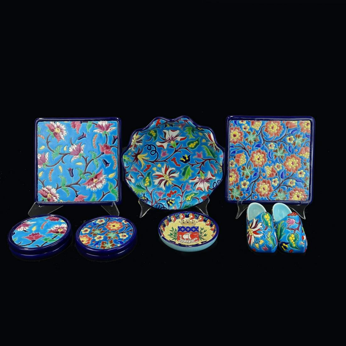 10 pcs Vintage Emaux de Longwy France (1 of 3)