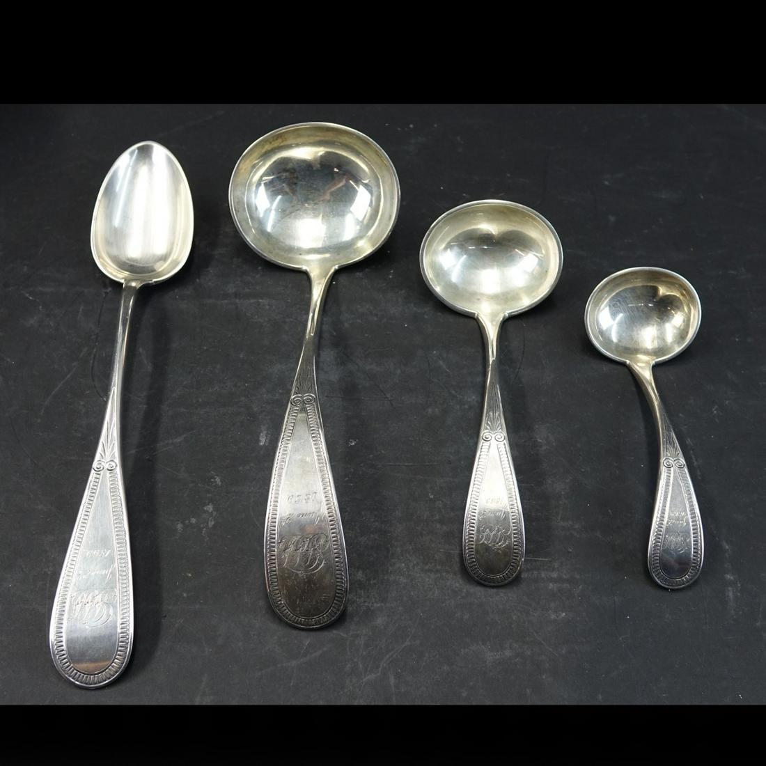 4 pcs Antique Shreve, Stanwood Sterling Serving (1 of 2)
