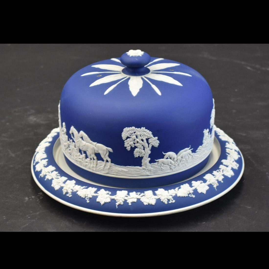 Antique Adams Jasperware Dome Cover & Plate (1 of 4)