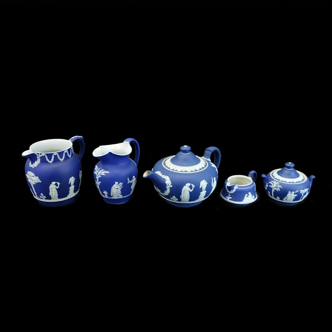 5 Antique Wedgwood Dark Blue Jasperware (1 of 3)