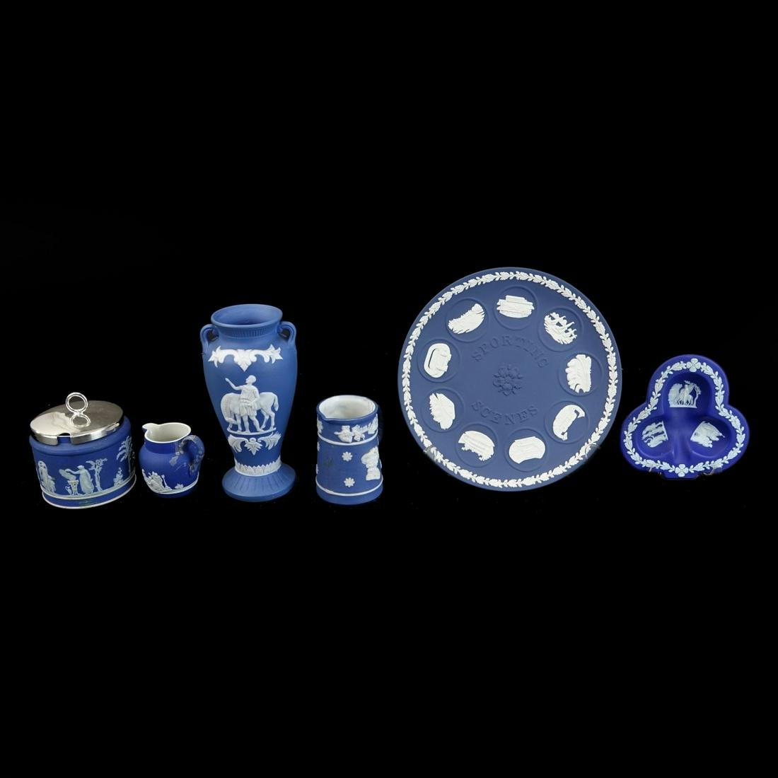 6 Blue Jasperware Assorted Items (1 of 3)