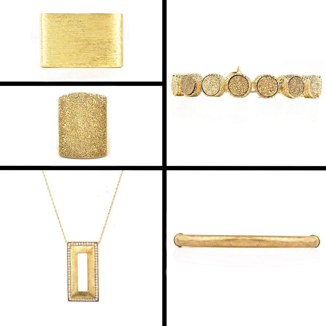 Five (5) Pieces Vermeil Sterling Costume Jewelry (1 of 4)