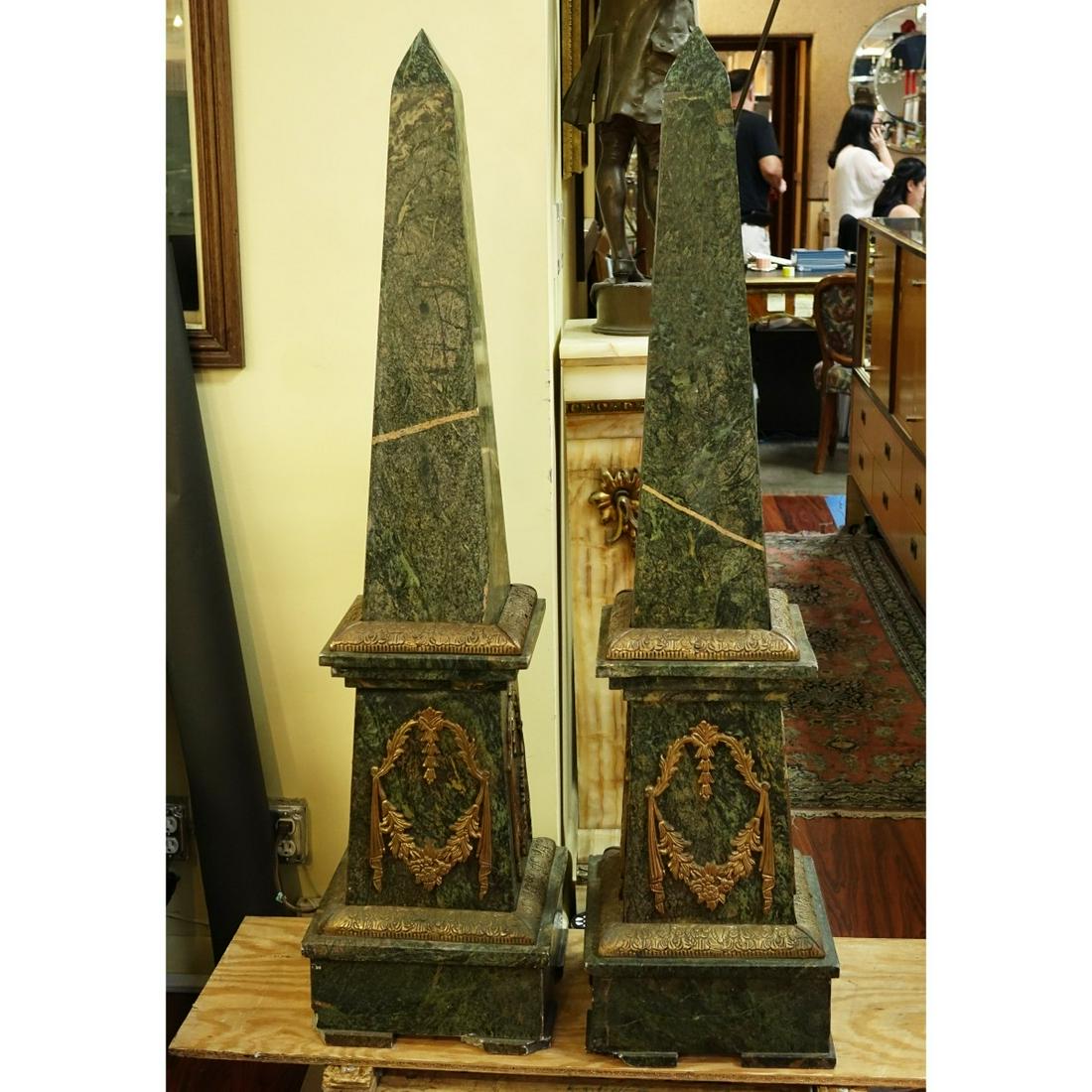Louis XVI Style Marble Obelisks (1 of 4)