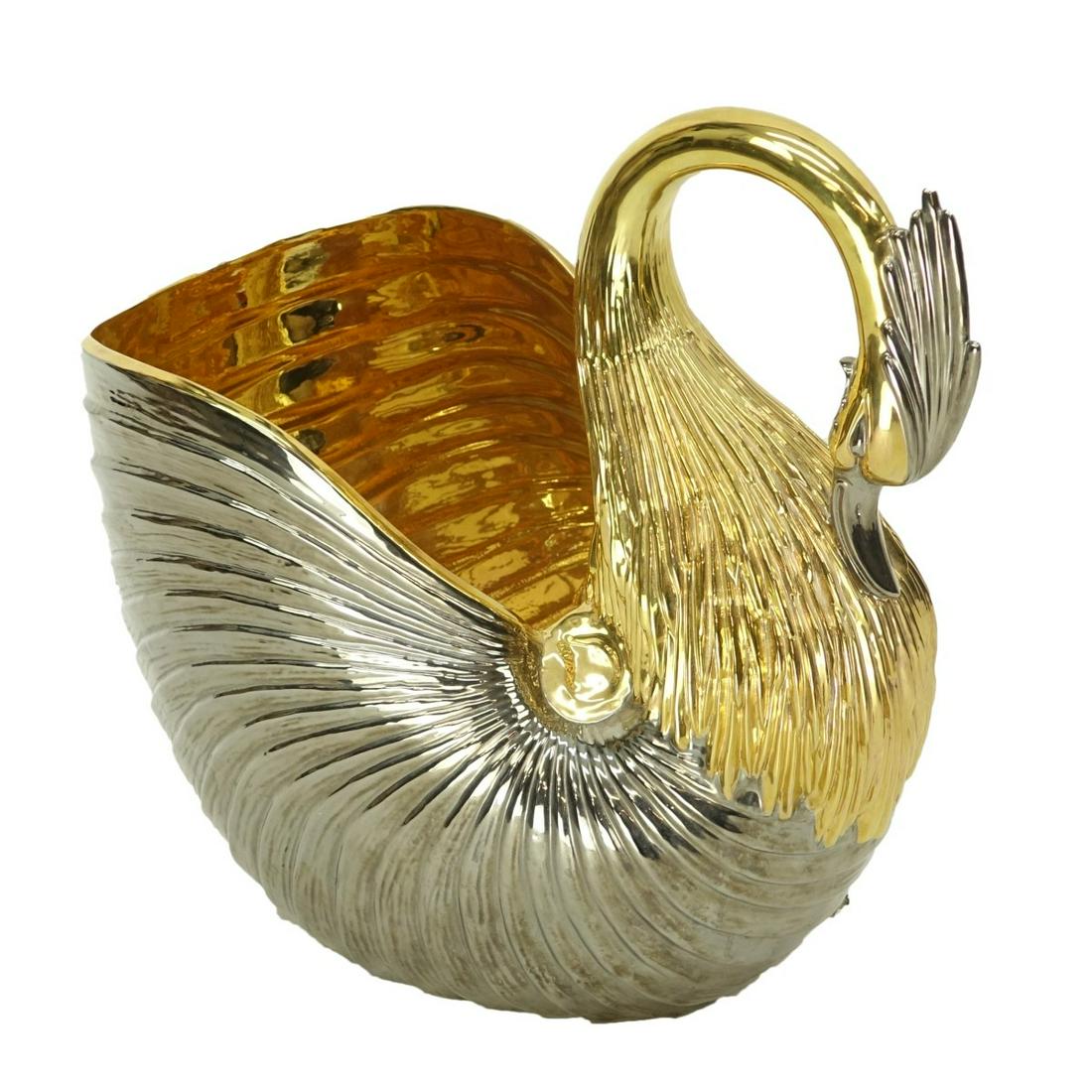 Monumental Italian Ceramic Swan Planter (1 of 7)