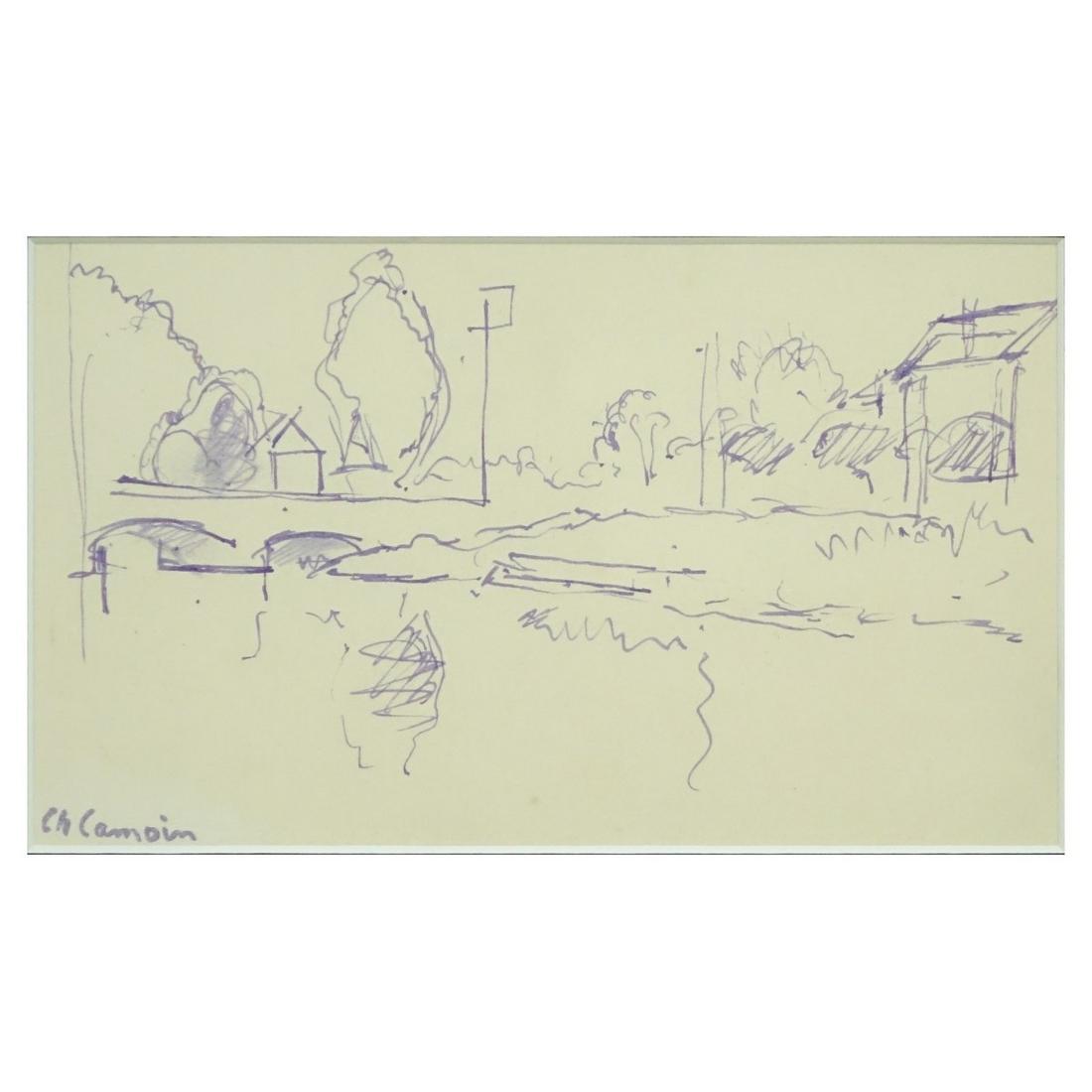 Attributed to: Charles Camoin Ink Drawing (1 of 4)