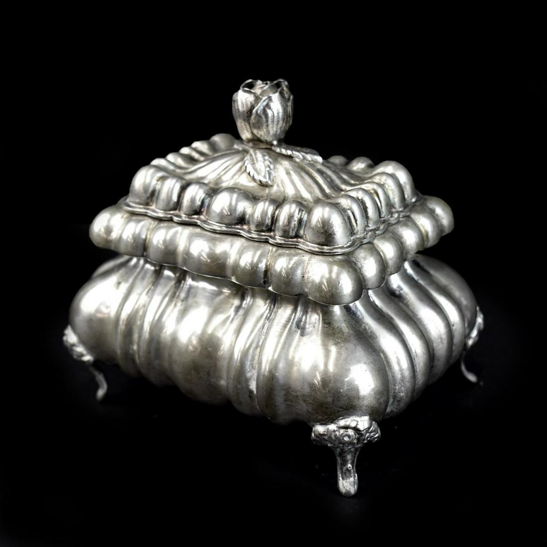 Antique Austrian 800 Silver Covered Box (1 of 5)