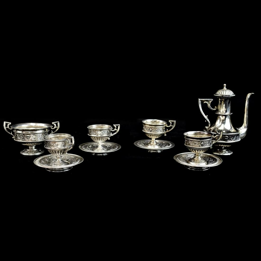 Antique Austrian 800 Silver Tea Set (1 of 4)