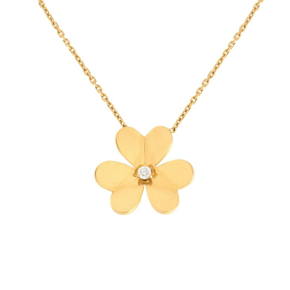 VCA style Frivole Diamond an 18K Pendant Necklace (1 of 3)