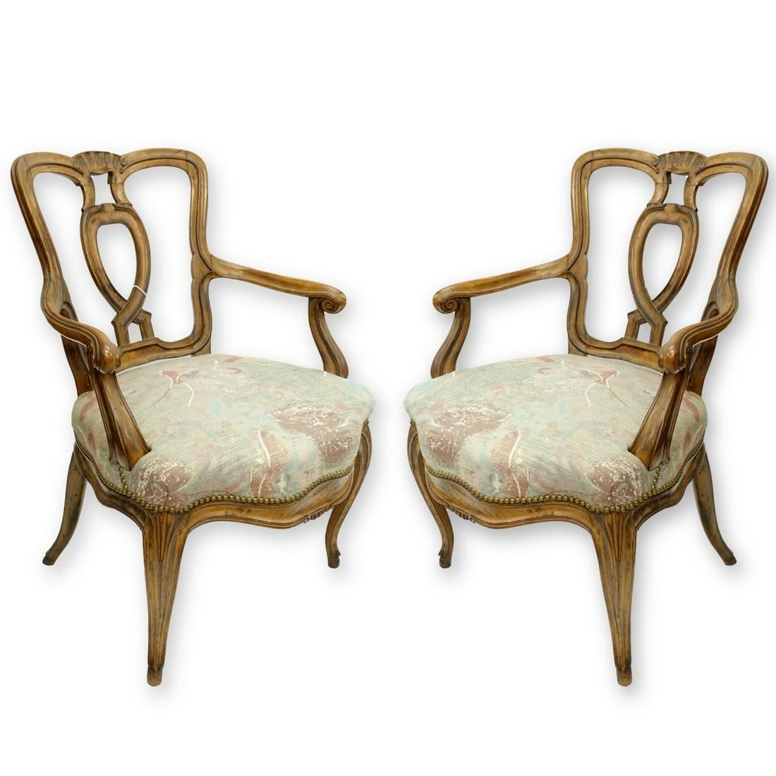 French Carved Arm Chairs (1 of 4)