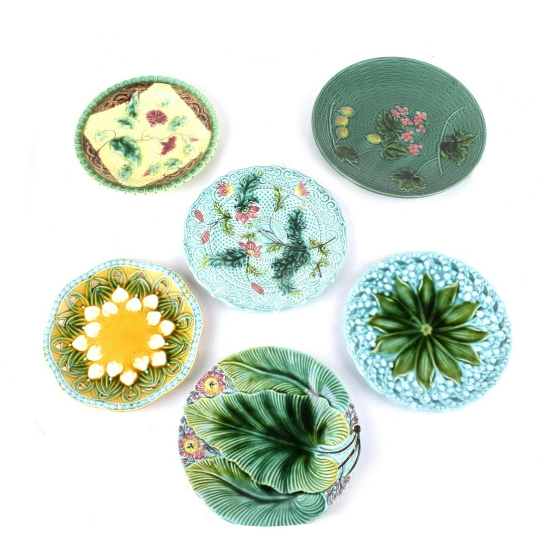 Six (6) Villeroy & Boch Majolica Plates (1 of 3)