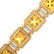 Citrine, Diamond and 14 Karat Yellow Gold Bracelet - 3