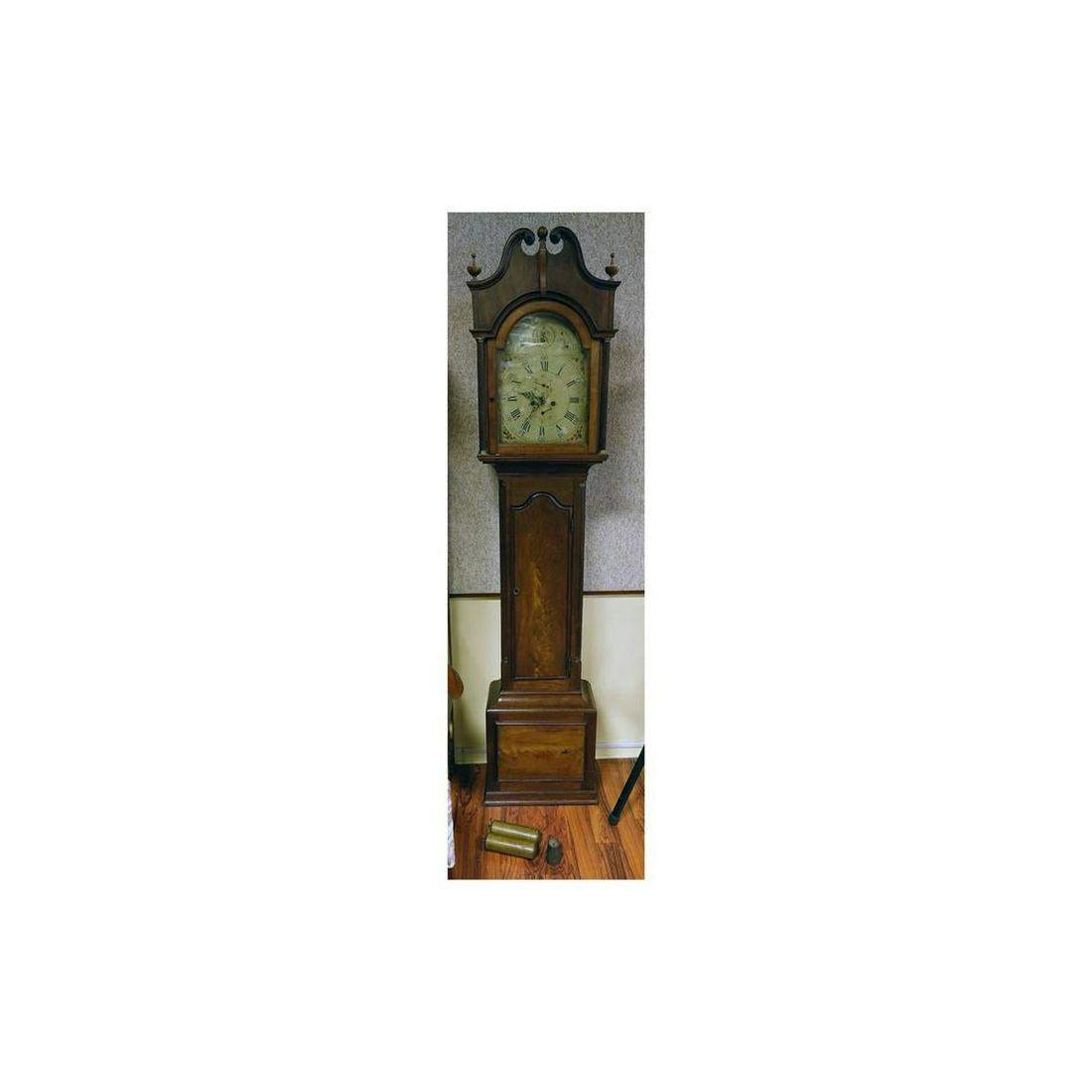 Antique Sheraton Mahogany Case Clock (1 of 5)