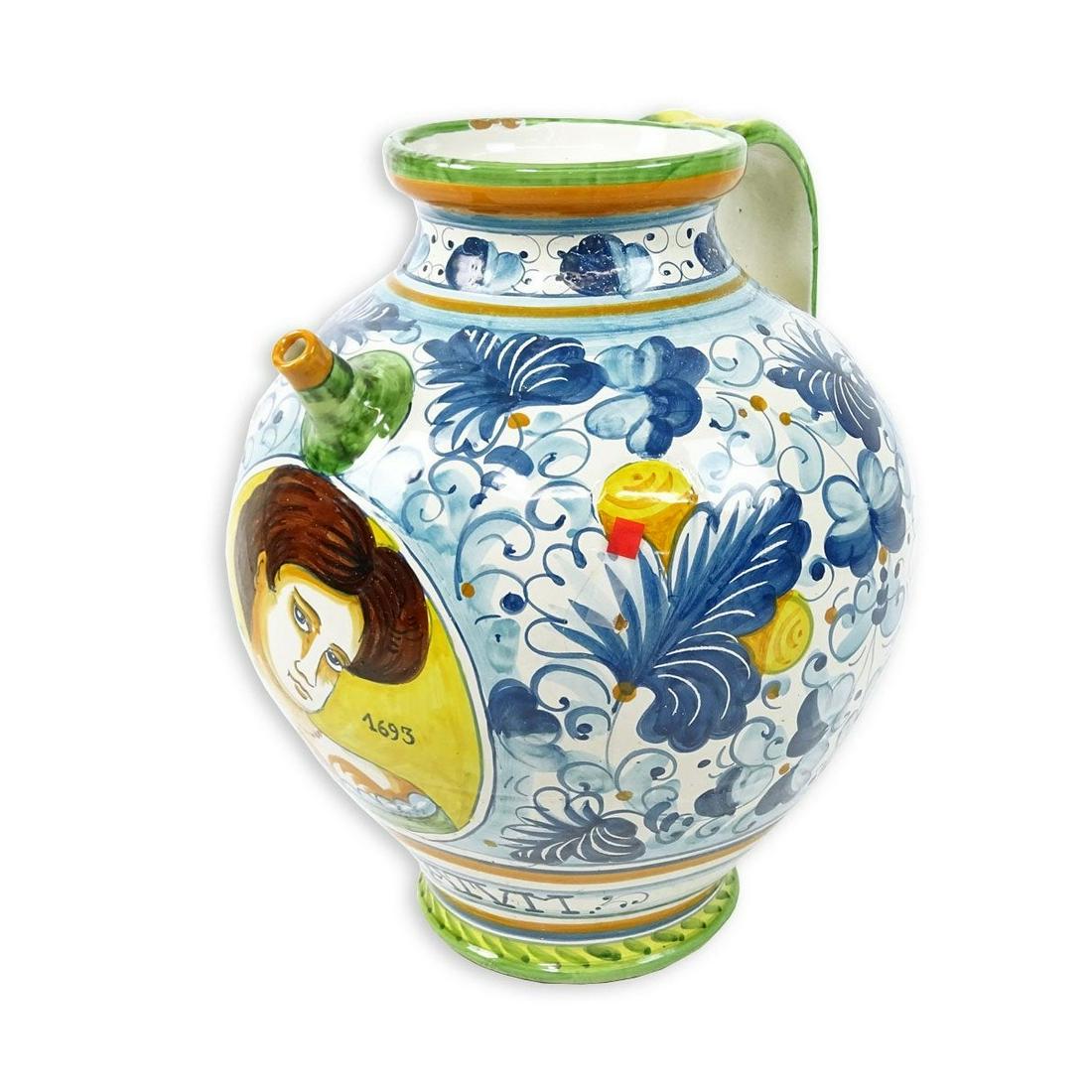 Italian Majolica Pottery Pitcher (1 of 6)