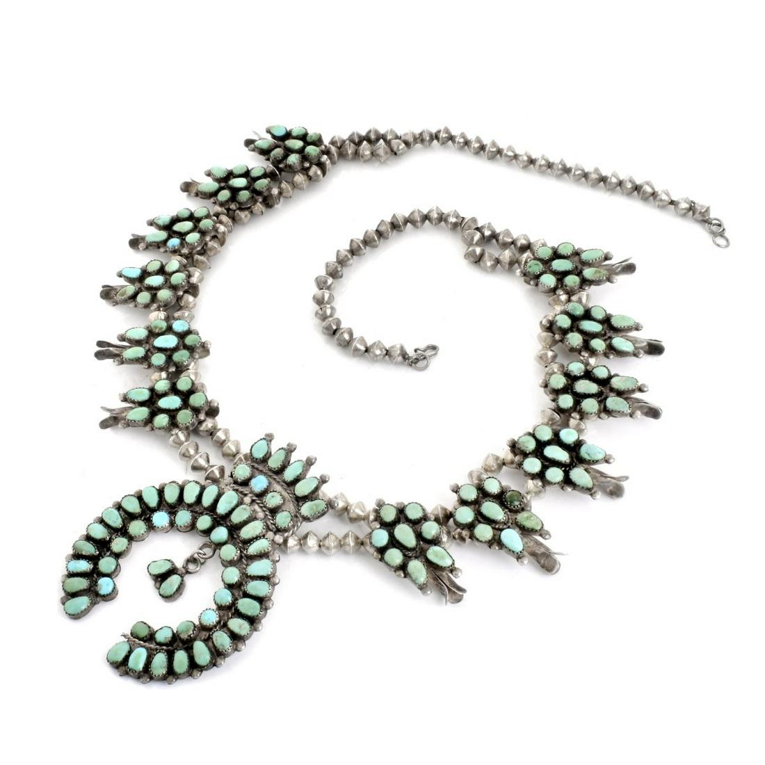 Navajo Squash Blossom Necklace (1 of 3)