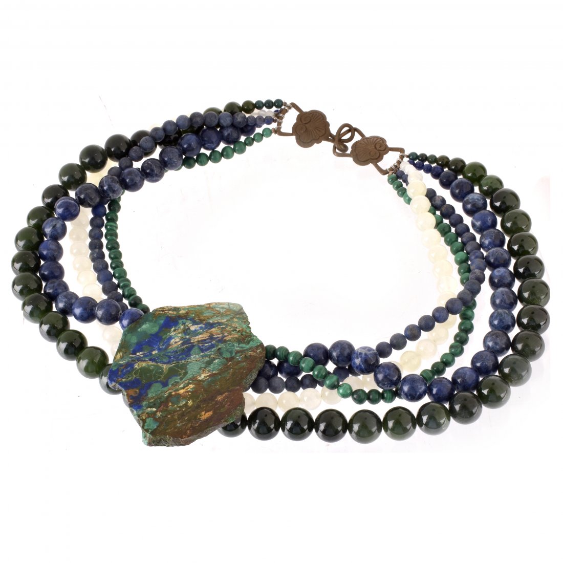 Stephen Dweck Hardstone Bead Pendant Necklace (1 of 4)