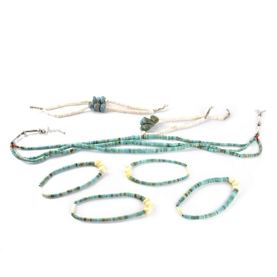 Collection of Turquoise and Coral Jewelry (1 of 2)