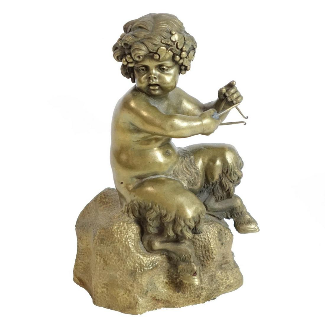 20th C. Bronze Sculpture of a Faun Boy (1 of 3)
