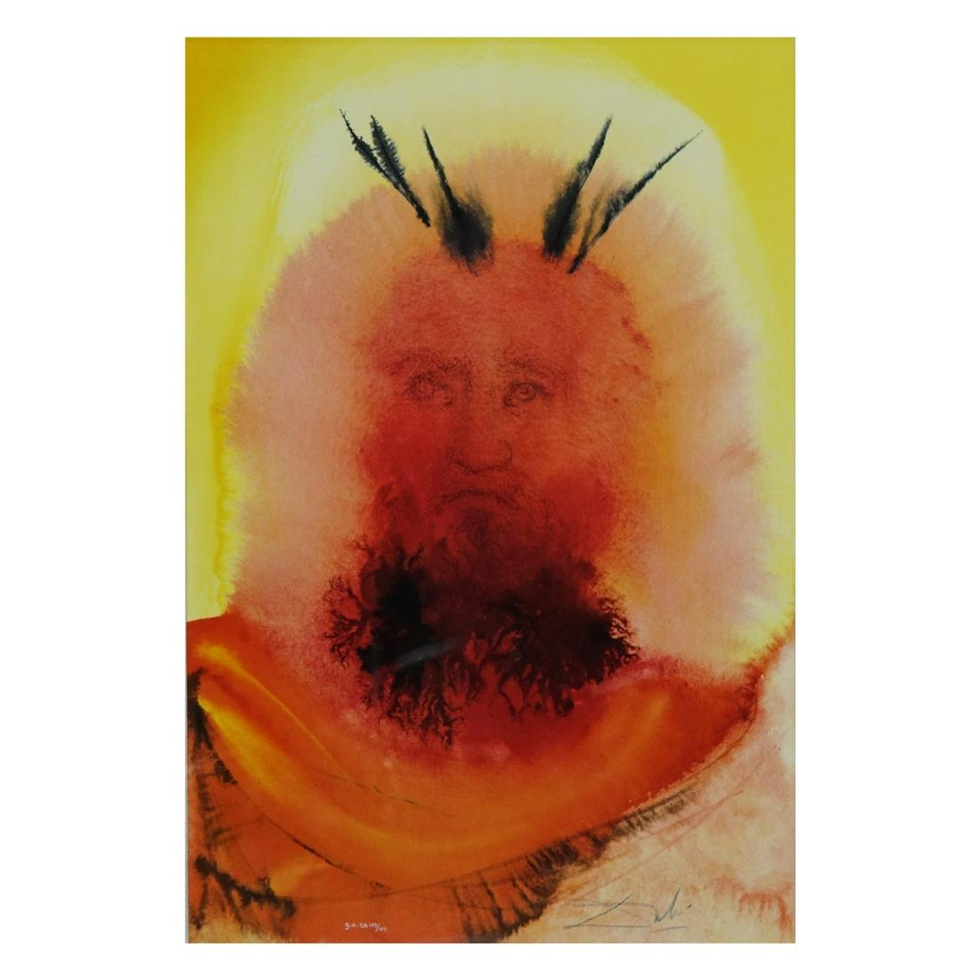 After: Salvador Dali, Spanish (1904 - 1989): After: Salvador Dali, Spanish (1904 - 1989) Lithograph on Paper "Gloria vultus moysi (The Glory of Moses' Face) from Sacra Biblia" Marked and Numbered (g.a.) E.A. 103/109. Sight measures18" H x 12" W,