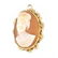 14K Gold and Seed Pearl Cameo Pendant Brooch - 2