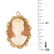 14K Gold and Seed Pearl Cameo Pendant Brooch - 4
