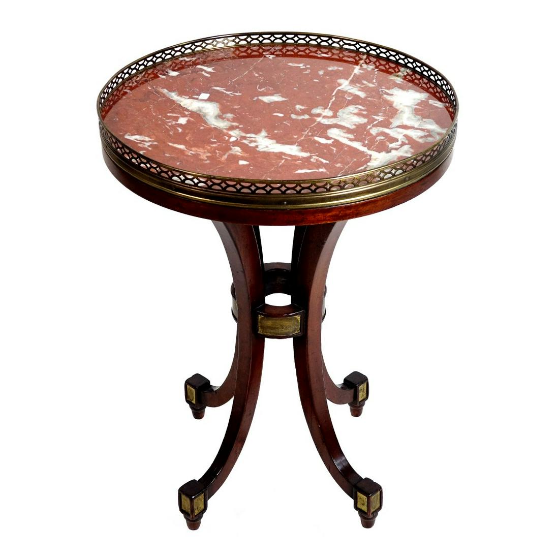 Louis XVI Style Mahogany Pedestal Side Table (1 of 4)
