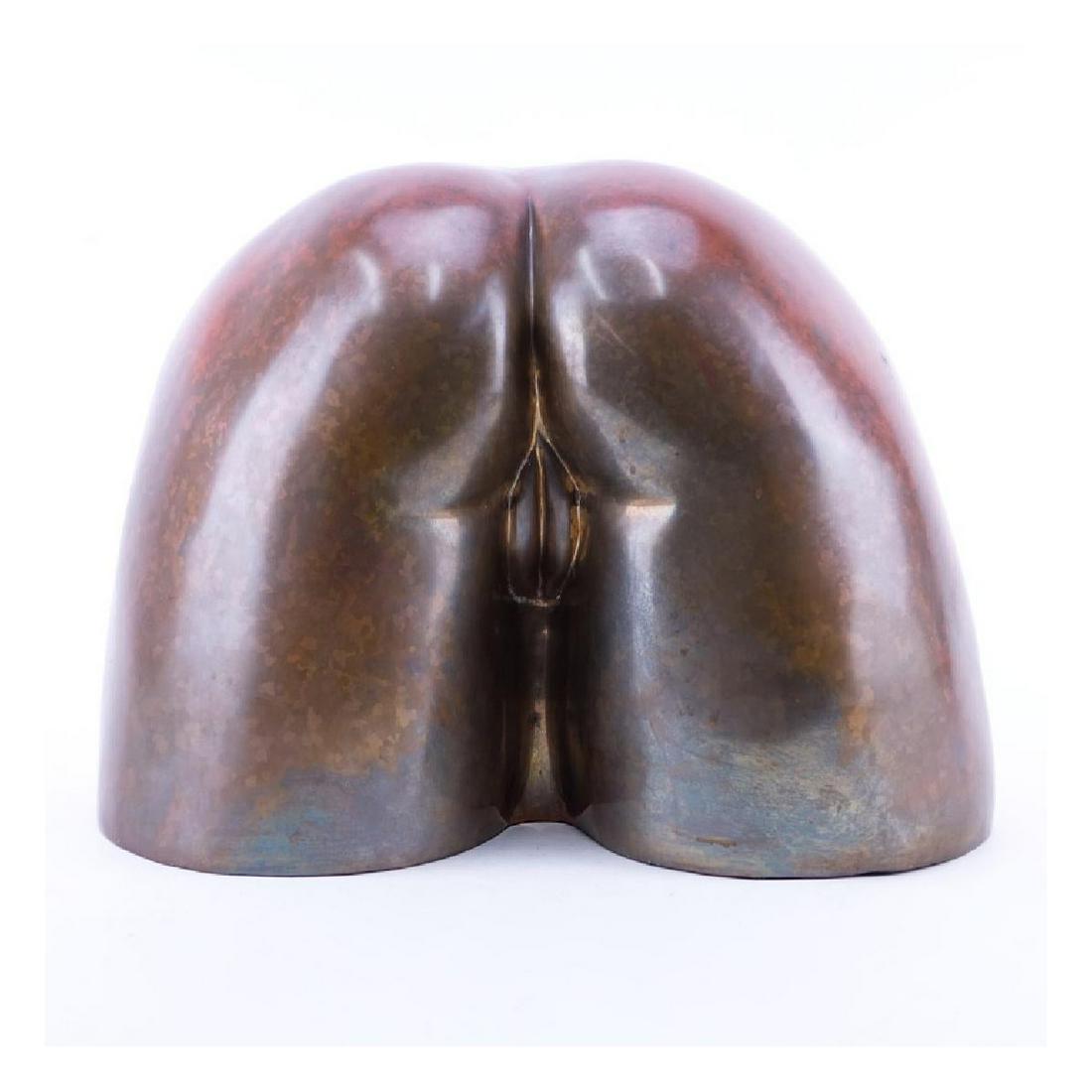 Elliot Miller, American (20th C.): Elliot Miller, American (20th C.) Modern Bronze Sculpture, Nude Female Study, Signed and Numbered 3/15. Measures 11-1/2" H x 16" W x 9" D. Condition: Normal rubbing and patina overall good condition E