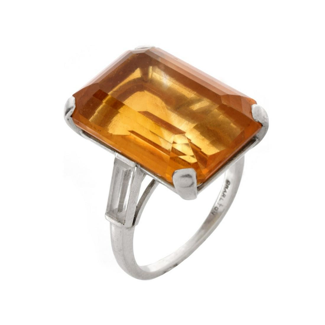 Citrine and Platinum Ring (1 of 5)