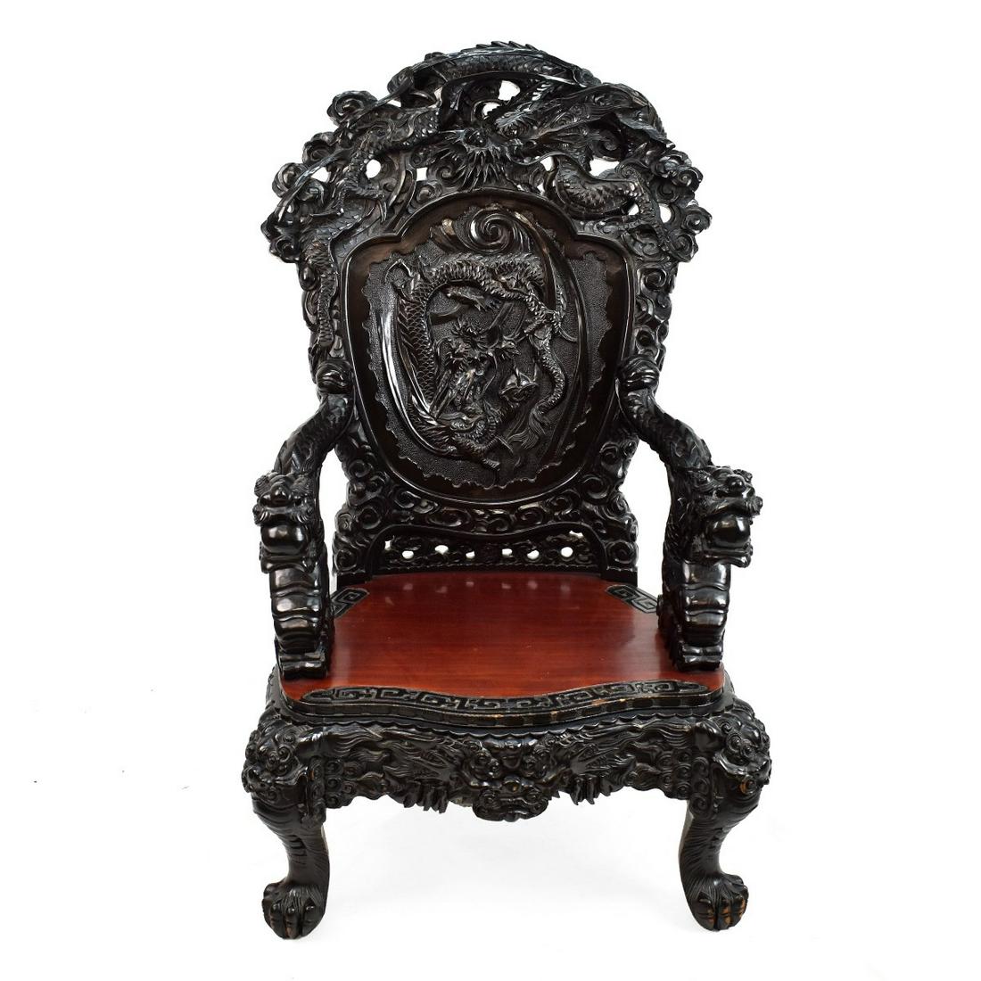 Large Chinese Throne Armchair (1 of 5)